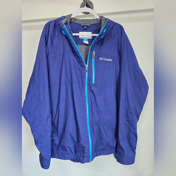Columbia Other - Columbia Mens XL Wind / Rain Resistant Zipup Jacket With Hood. Blue